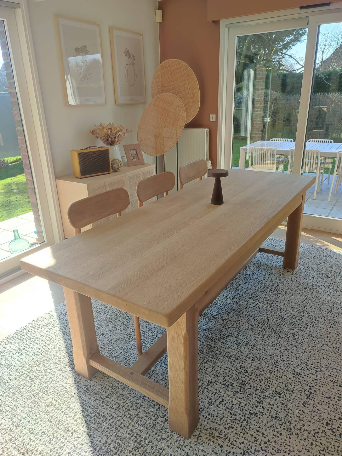Table de ferme 2m20 chêne massif