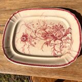Pink iron earth dish 19 century