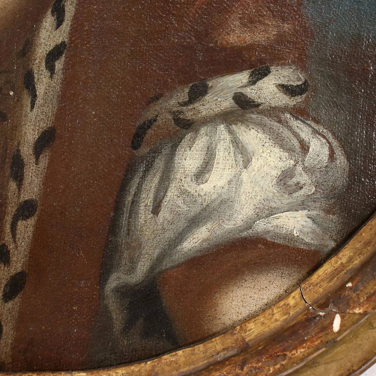 Female portrait in oil on canvas, Italy, 18th century