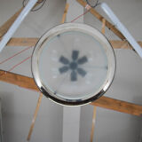 Bauhaus functionalist nickel chandelier UFO, 1930s, restored