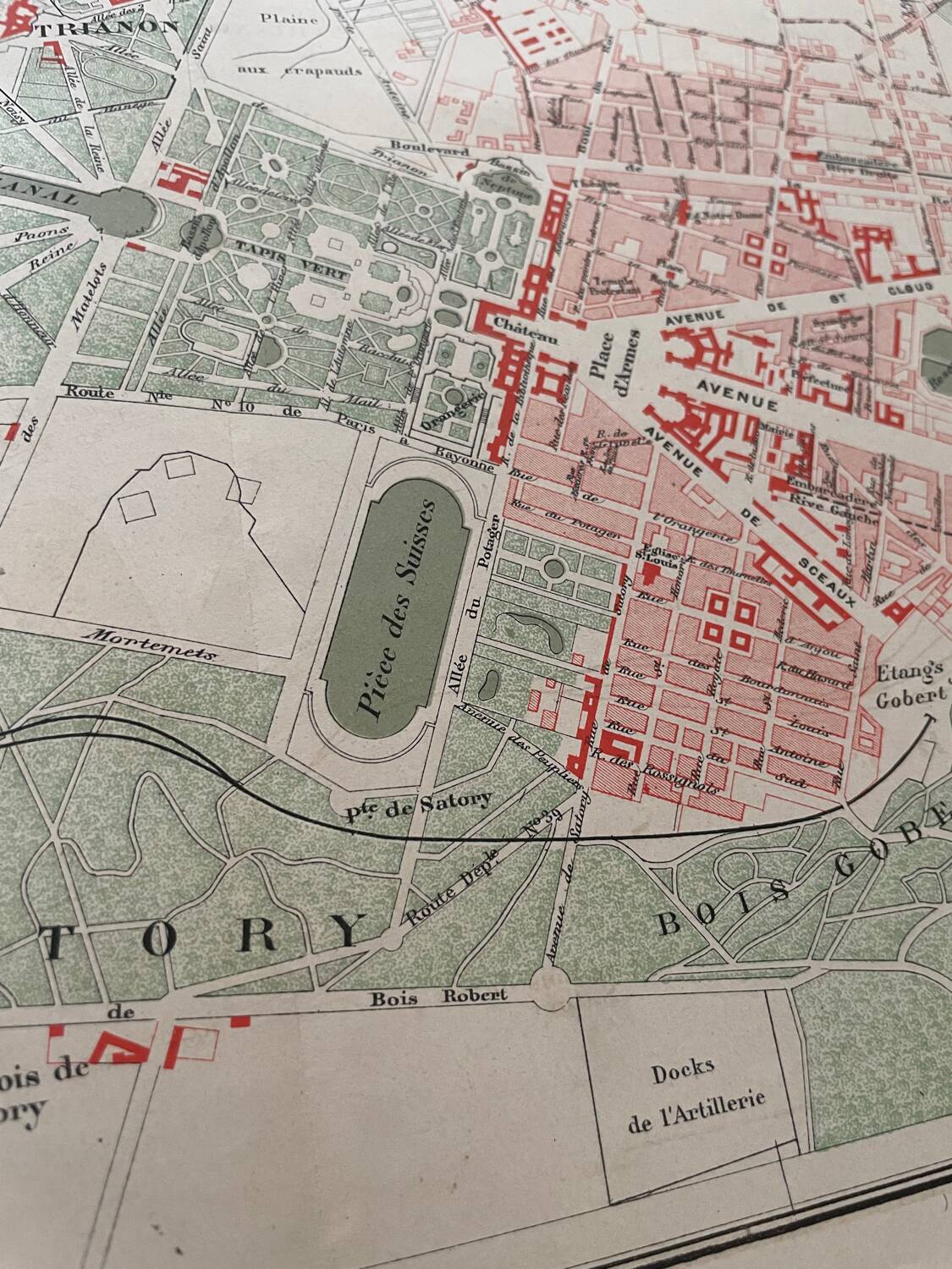 Plan de Versailles à la fin du XIXème siècle