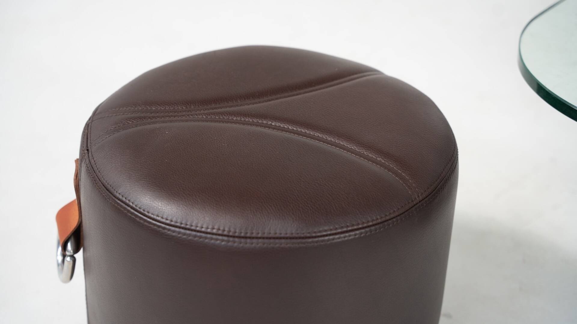 Coffee Table and 4 Stools by Guido Faleschini, Leather, 1970s