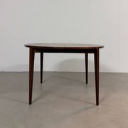 Mid-Century Round Dining Table in Palisander Henry Rosengren Hansen, Denmark 1960s