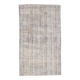 Gray vintage turkish carpet, Distressed vintage large carpet gray