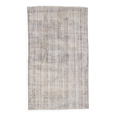 Gray vintage turkish carpet, Distressed vintage large carpet gray