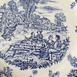 Lunch on the grass: vintage porcelain plate BP GIEN