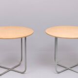 Pair round center  tables attributed to Gispen 1960s Holland