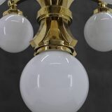 1930s Restored Brass Chandelier, Czechoslovakia