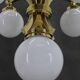 1930s Restored Brass Chandelier, Czechoslovakia