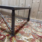Table basse en fer et verre 1980