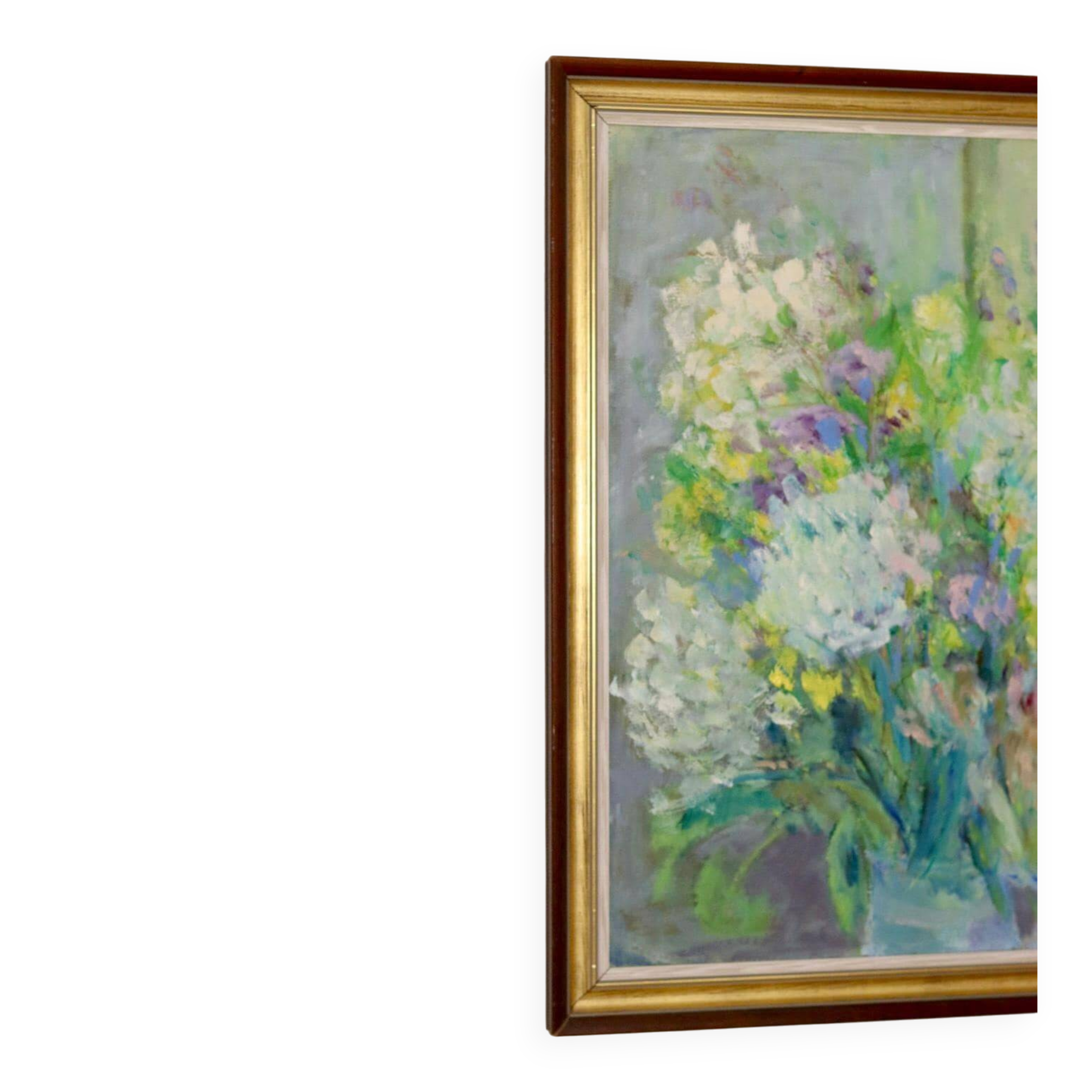 Original Swedish oil on panel from the mid-century "Whispers of Spring" Vintage
