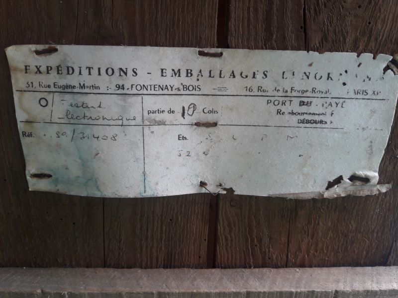 Transport case L58xD30,5xH34cm wood storage