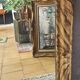 Miroir Louis Philippe décors faux bois  93 x 69 cm