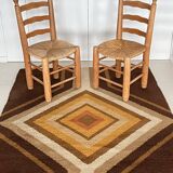 Wool rug series Grafik 100 by S. Doege, Germany 70s