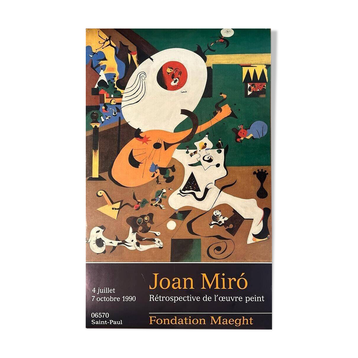 Joan Miró Exhibition Poster - Retrospective Of Painted Works - Fondation Maeght