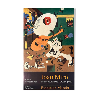 Joan Miró Exhibition Poster - Retrospective Of Painted Works - Fondation Maeght