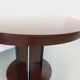 Table ronde de repas vintage en bois d’ébène et métal chromé Space Age