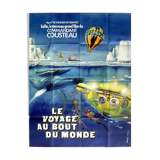 original poster of 1975 Voyage au bout du monde Jacques Yves Cousteau seabed 120x160 cm