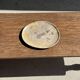 Oval petrified wood dish or bowl with grey edges D28x24 -3779