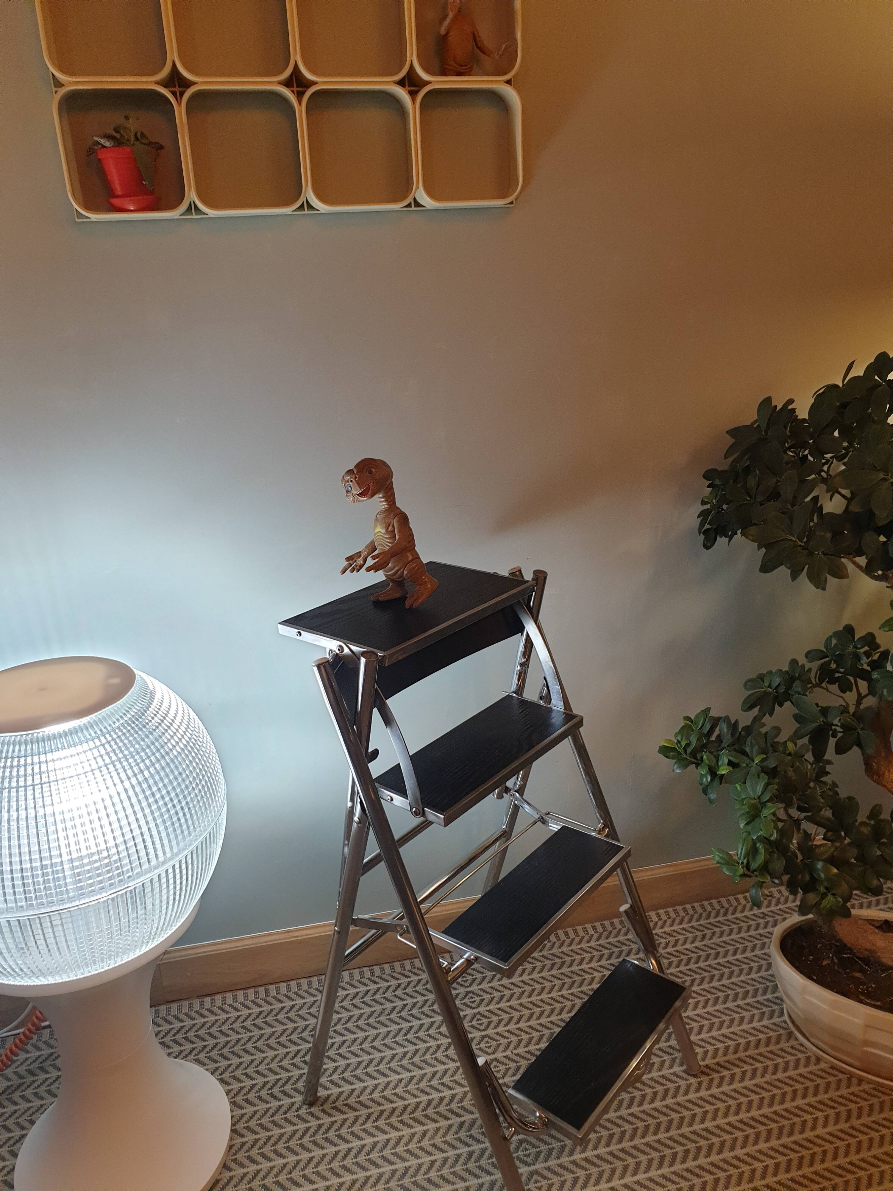 Folding stepladder chair italian design 1970