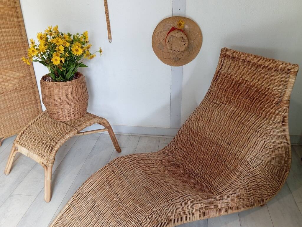 Carl Ojerstam rattan lounge chair