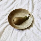 7 assiettes en grès moucheté