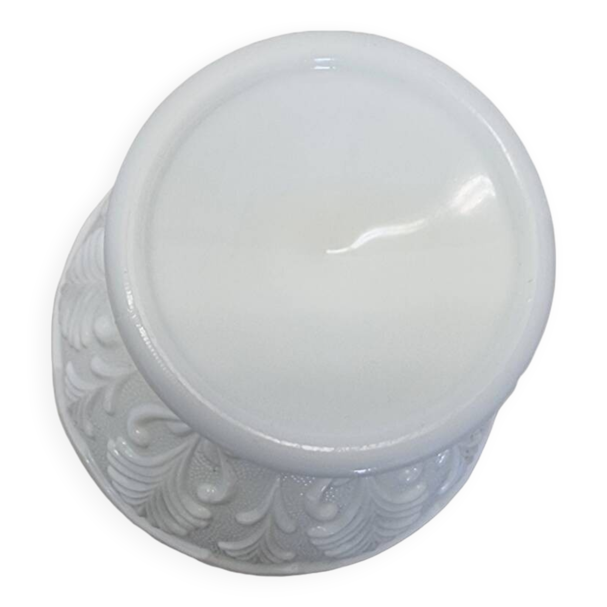 Vintage Milk Glass Jar, 1920s