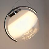 Chrome and frosted glass suspensions by AV Mazzega