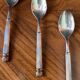 6 small silver-plated metal spoons, Vuillermet silversmiths, Art Deco, 1930