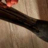 Long black contemporary vase