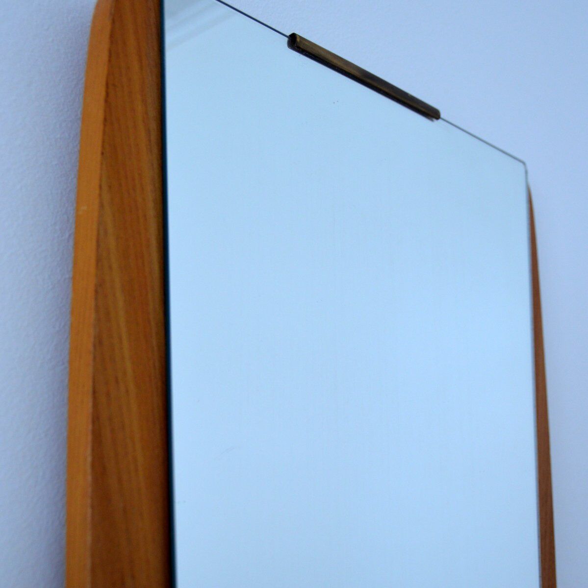 Vintage Scandinavian Mirror 1960s 34x78cm