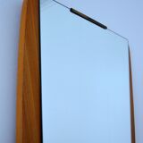 Vintage Scandinavian Mirror 1960s 34x78cm