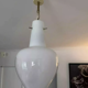 Vintage 1950s French water drop opaline pendant light