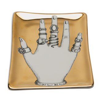 Empty pocket "ringed hand" in fornasetti porcelain