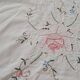 Antique hand-embroidered tablecloth with floral patterns and Richelieu cutwork – 160 x
