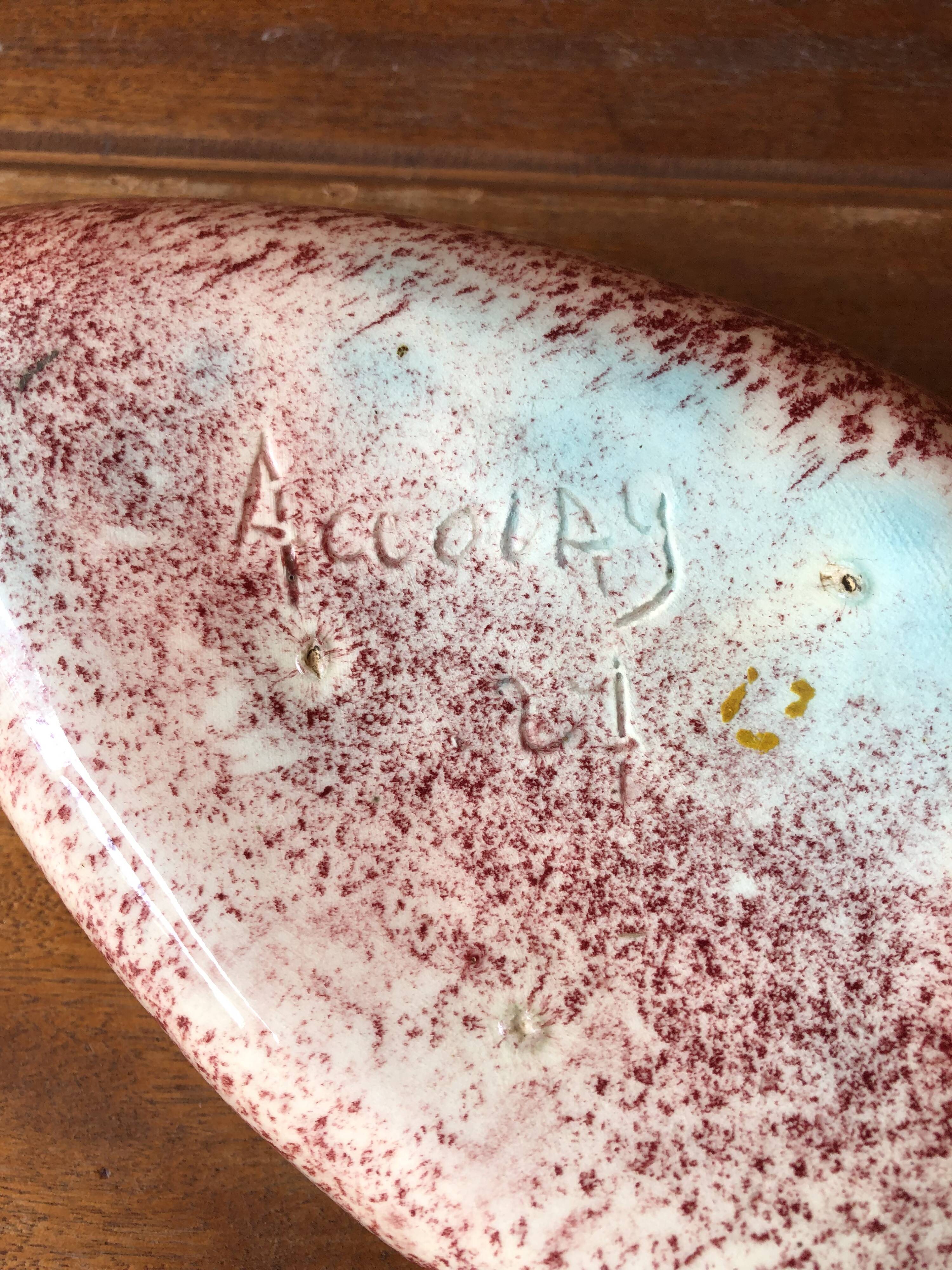 Old Cup Center Table ACCOLAY Ceramic Shape Vintage Sheet