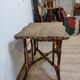 Table en rotin et bambou vintage