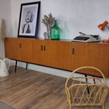 Scandinavian teak and metal sideboard
