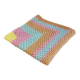 Vintage pastel crochet blanket for children.