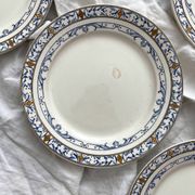 4 “Colbert” ironstone dessert plates from Creil and Montereau