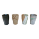 4 ceramic cups handcrafted