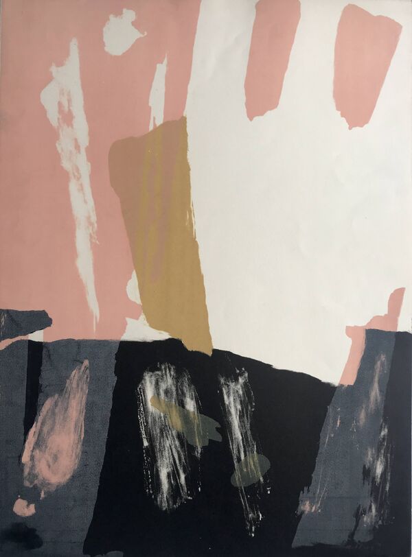 Pierre pallut, couleurs 2, c 1973. lithographie originale signée au crayon