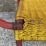 Garden armchair in scoubidou