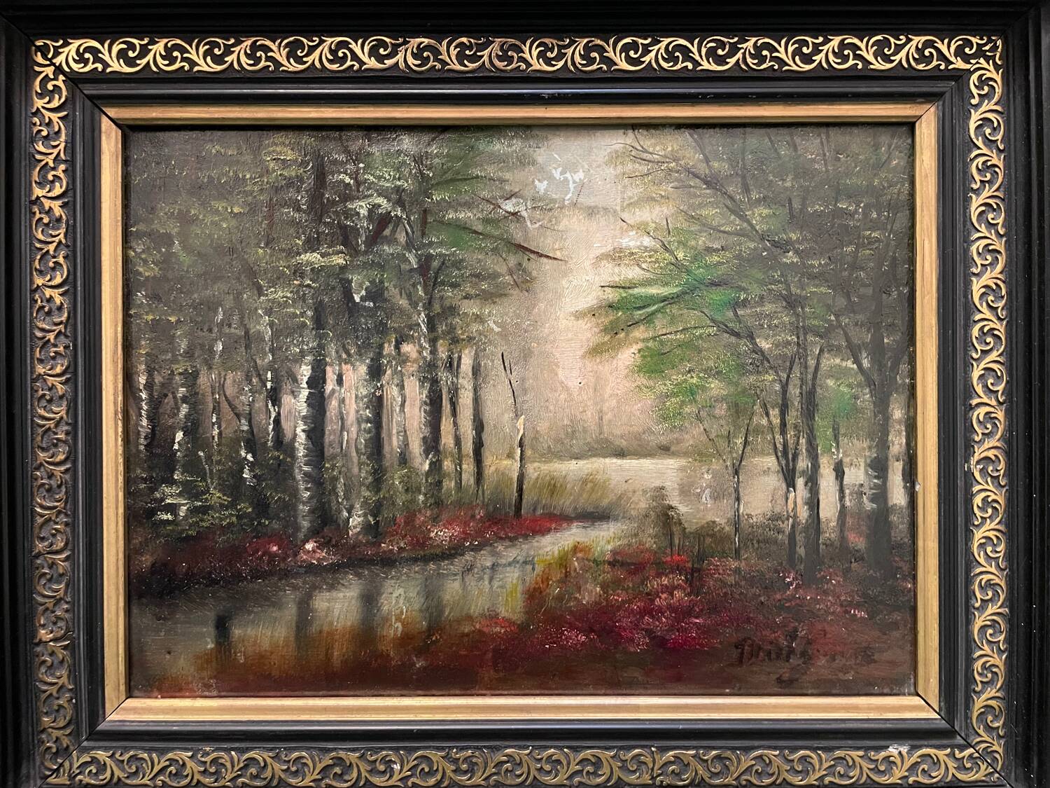20th century undergrowth landscape painting