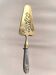 Silver cake server with gilded metal, pierced blade, 19th century.