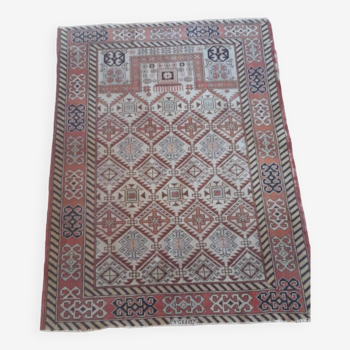 Tapis de prière « mirahb »ancien pure laine fait main circa 1940 - Shirvan marasali