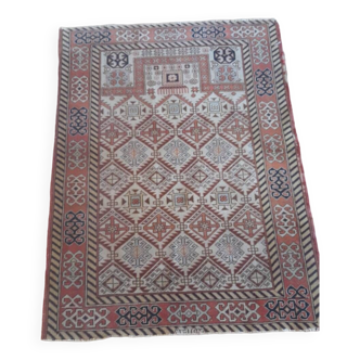 Tapis de prière « mirahb »ancien pure laine fait main circa 1940 - Shirvan marasali