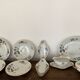6 Assiettes vintages en porcelaine blanche de Limoge signées T.L.B, fleurs