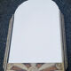 Miroir à suspendre des années 30, art déco, en bois ciselé, miroir biseauté