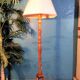 Triplet turned wood floor lamp 1950s